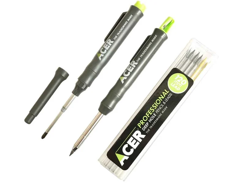 TRACER AMK3 Complete Marking Kit - Deep Hole Marker Pen, Pencil and 6x  Replacement Lead set with Holsters (0748079735033)