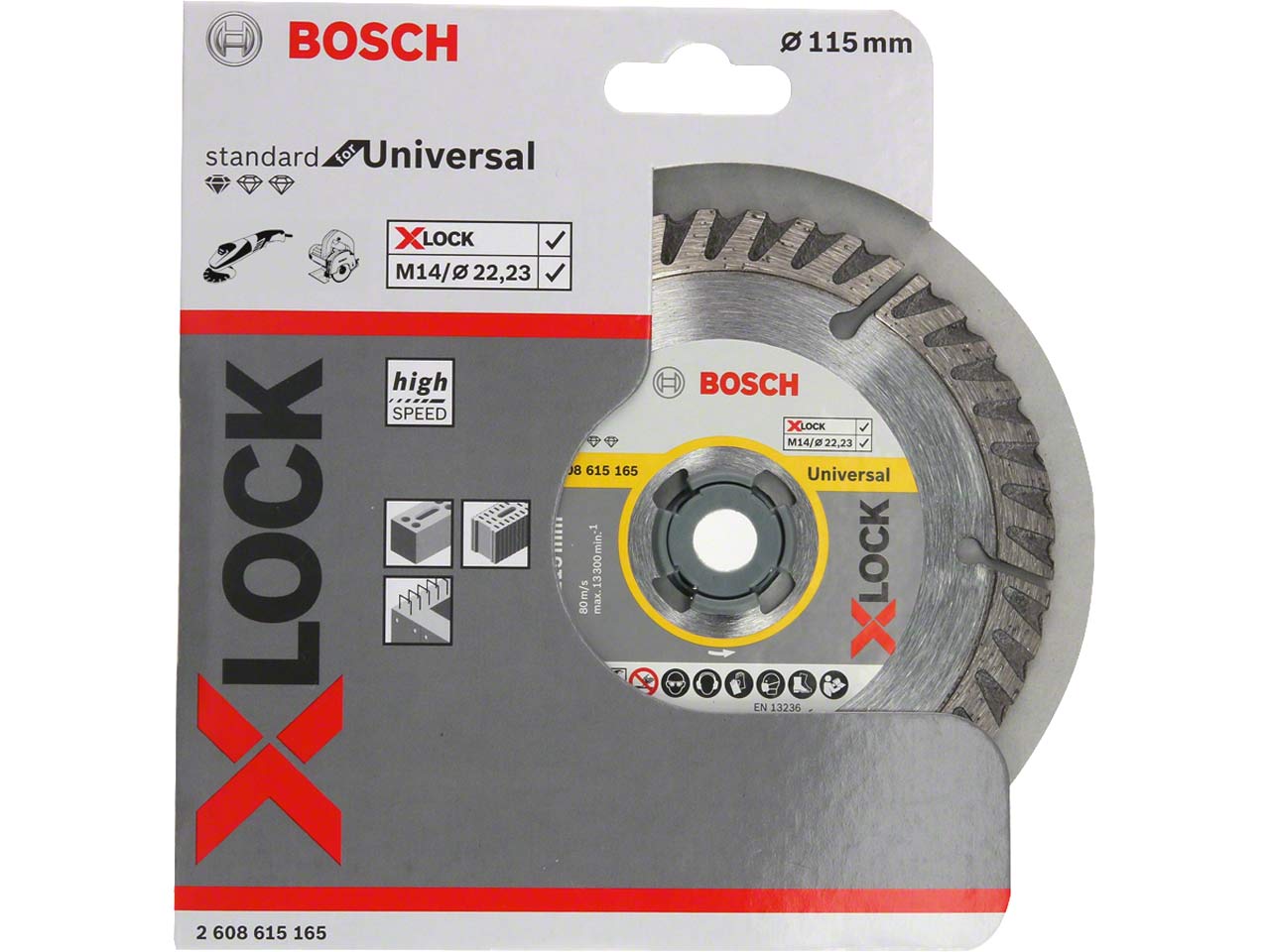 Bosch 2608615165 115mm x 22.23mm x 1.6mm x 10mm X LOCK General