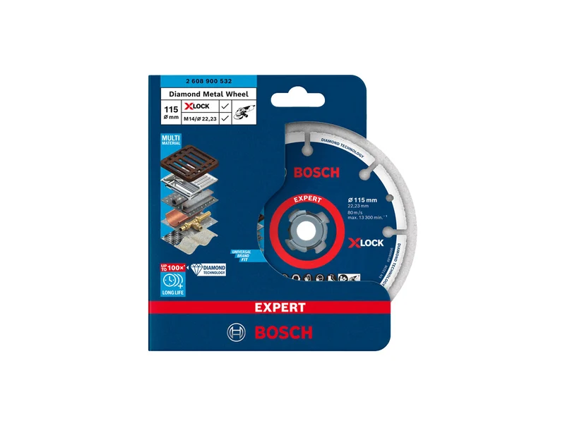 Bosch Accessories 2608900654 EXPERT HardCeramic Disque à tronçonner diamanté  Diamètre 115 mm Ø de perçage 22.23 mm Pierr - Conrad Electronic France