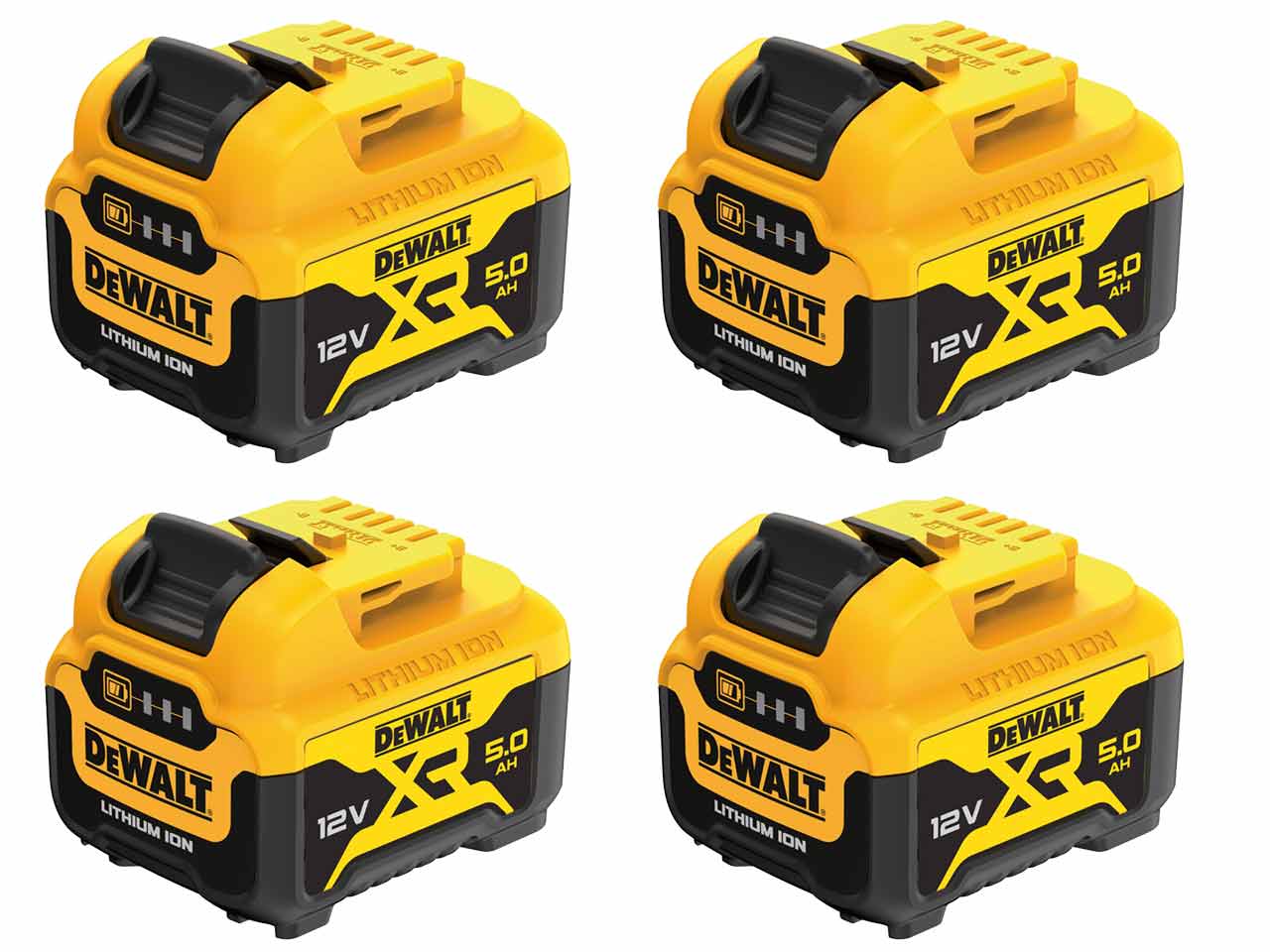 DeWalt DCB126x4 12v 5.0Ah XR Lithium Ion Batery Pack 4pk