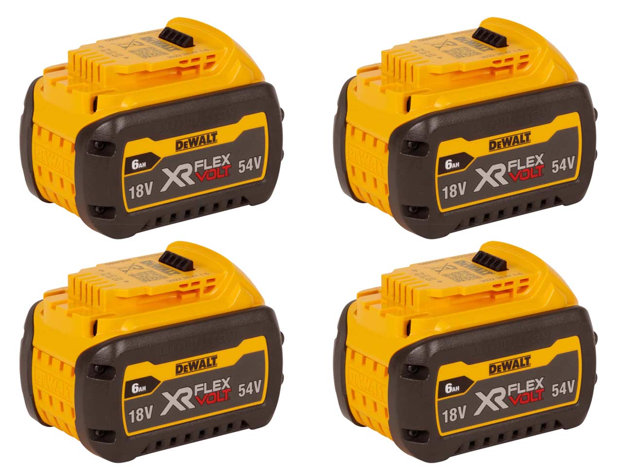 DeWalt DCB546 4 18v 54v XR 6Ah Li ion FlexVolt Battery 4pk