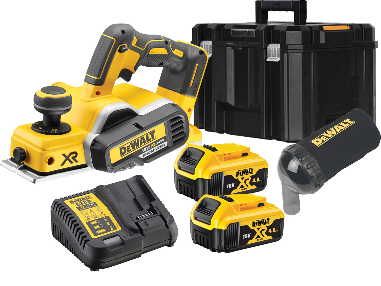 DeWalt DCP580M2 2x4Ah 18V XR Cordless BL Planer Kit