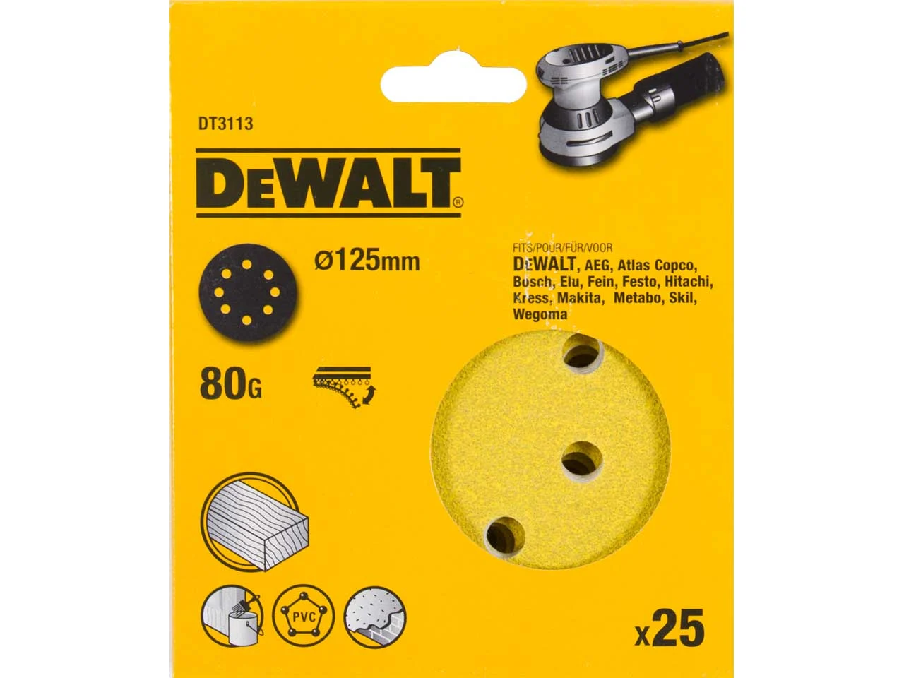 DeWalt DCW 210 N Ponceuse excentrique sans fil 18 V 125 mm brushless + –  Toolbrothers