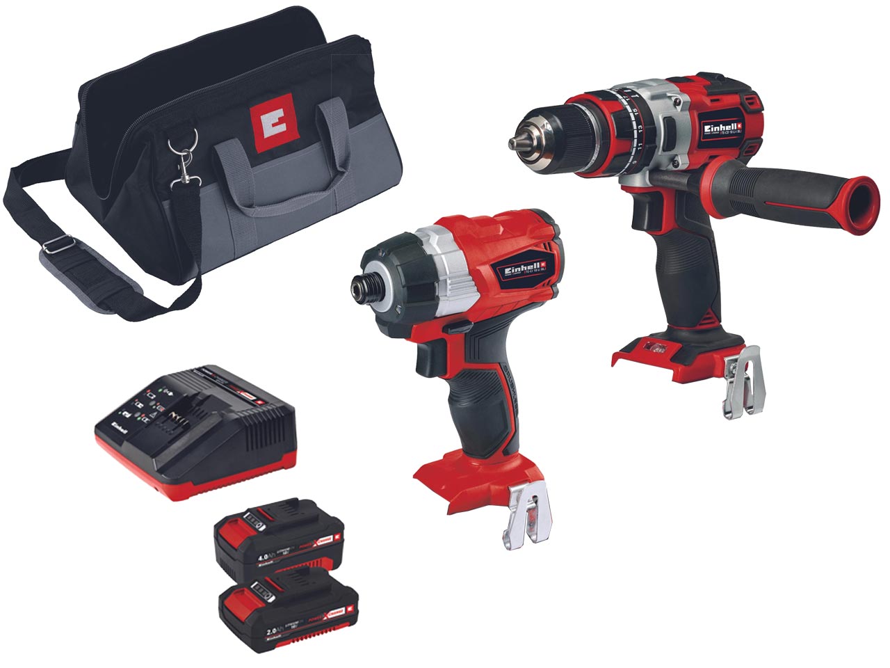 Einhell 4257216 18V 4Ah 2Ah BL Impact Drill Driver Twin Kit