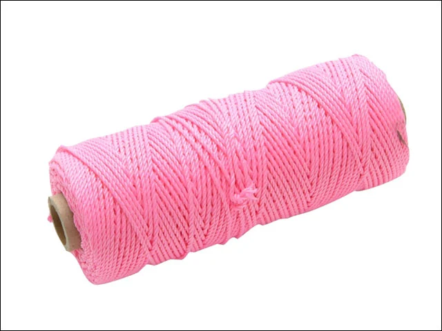 IMEX STORM PROFESSIONAL 100m 8 STAND BRAIDED NYLON STRINGLINE - PINK  FLUORESCENT