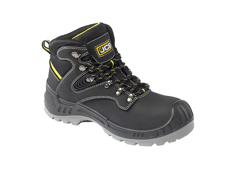 JCB BACKHOE/B Backhoe Lightweight Black Safety Boot UK Size 7