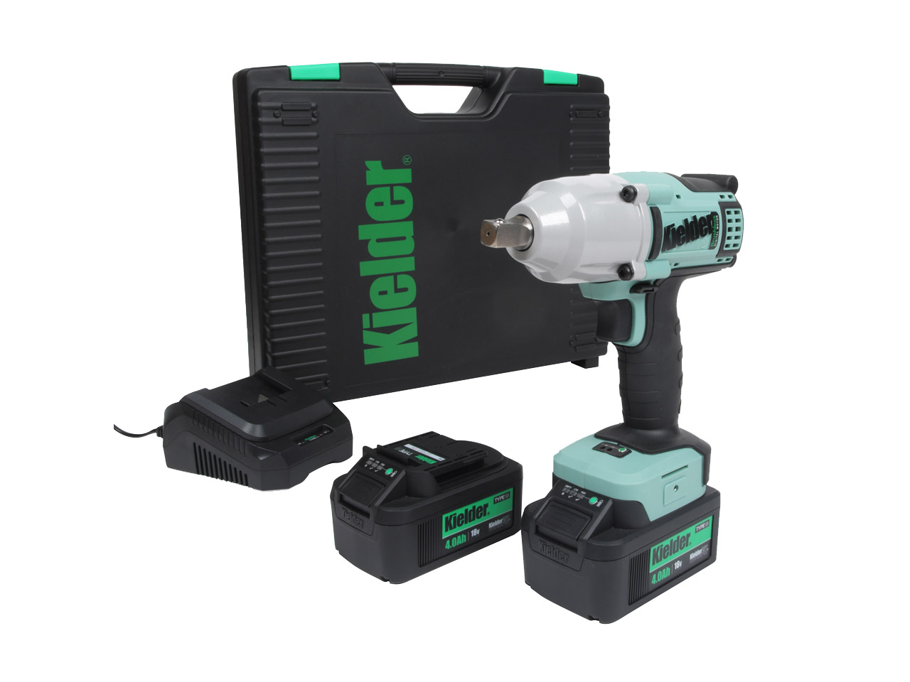 Kielder KWT 012 51 2x4.0Ah 1 2in 18v 700Nm Impact Wrench Kit