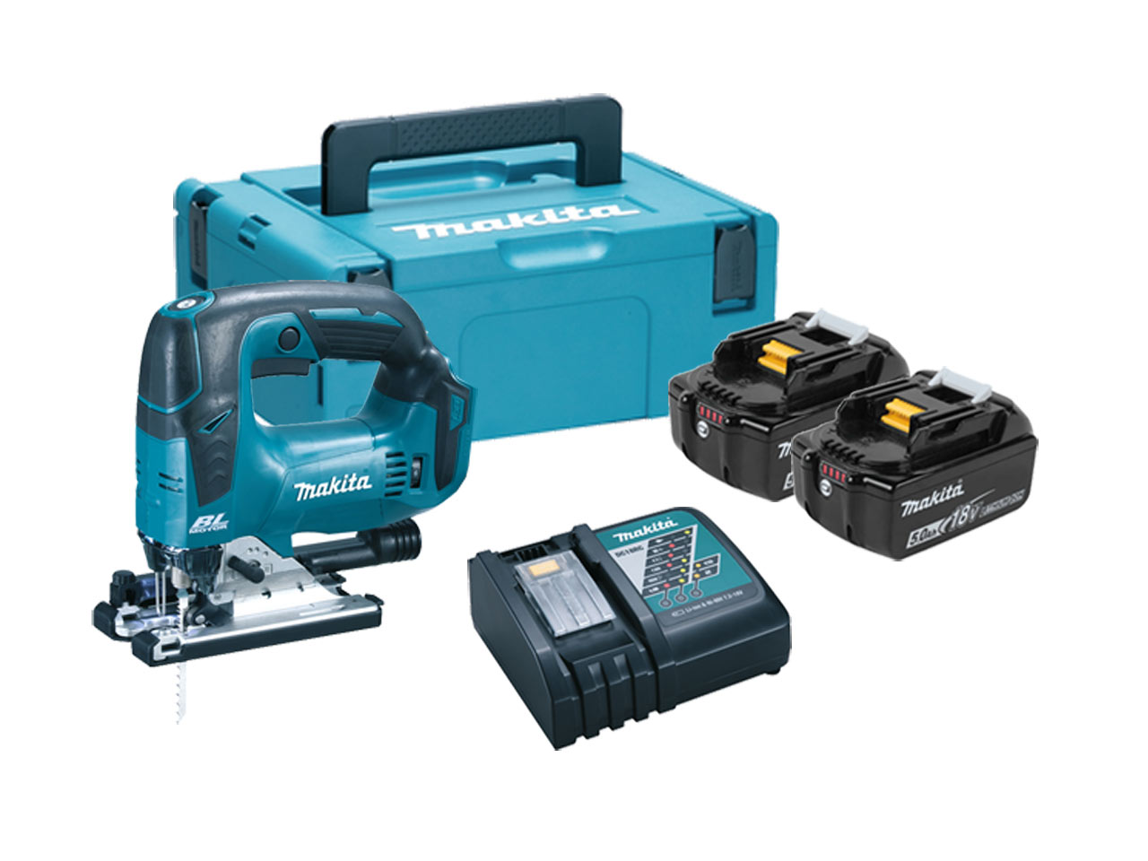 Makita DJV182RTJ 18V 2x5.0Ah Li Ion LXT Brushless Jigsaw Kit