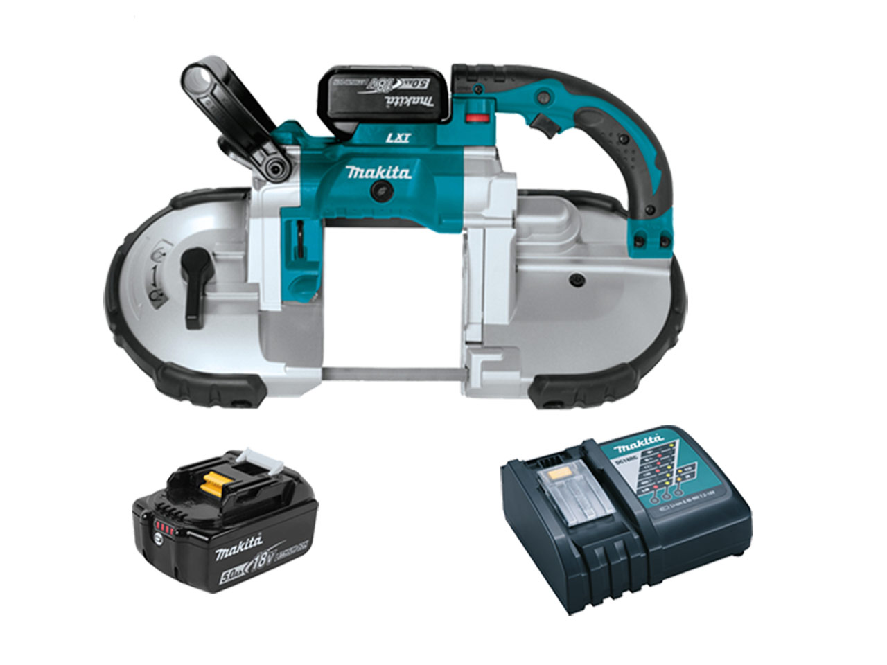 Makita DPB180RTE 18v 2x5Ah LXT Portable Bandsaw Kit