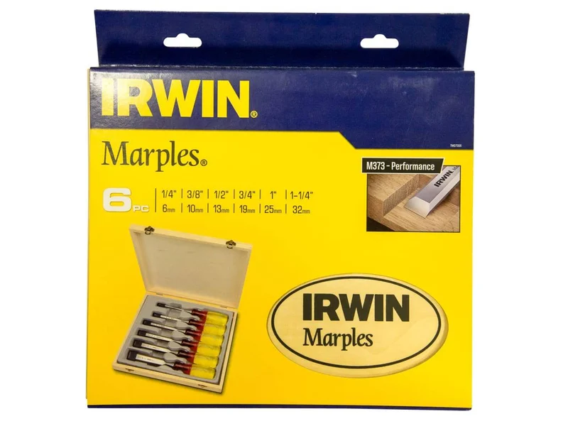 Irwin Industrial Tools Marples 6-Piece Woodworking Chisel Set with Wooden  Case – Equipo
