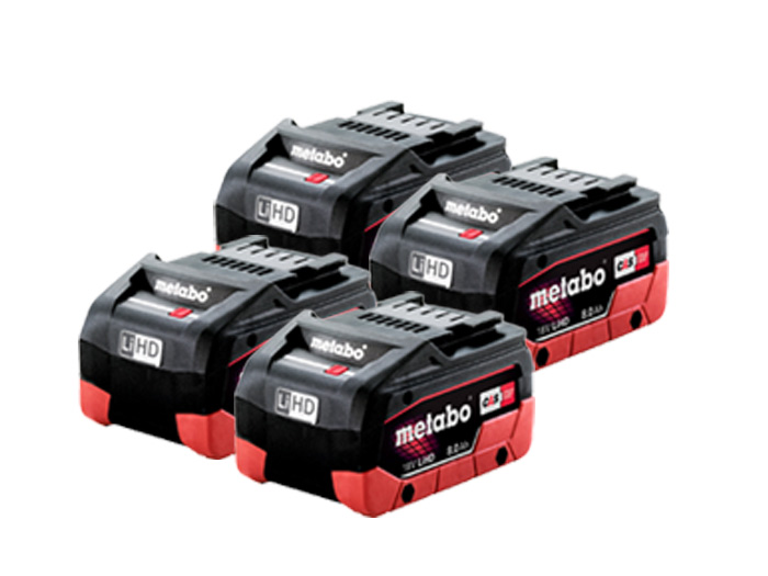 Metabo Basic Set 4 x LiHD 8.0Ah MetaLoc 2 x ASC Ultra 18v 4x8Ah LiHD