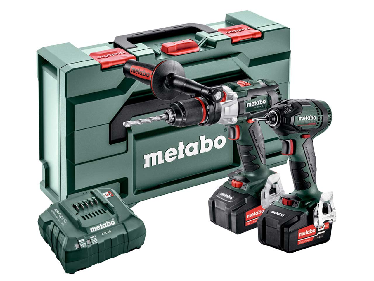 18v combi drill online and impact driver set