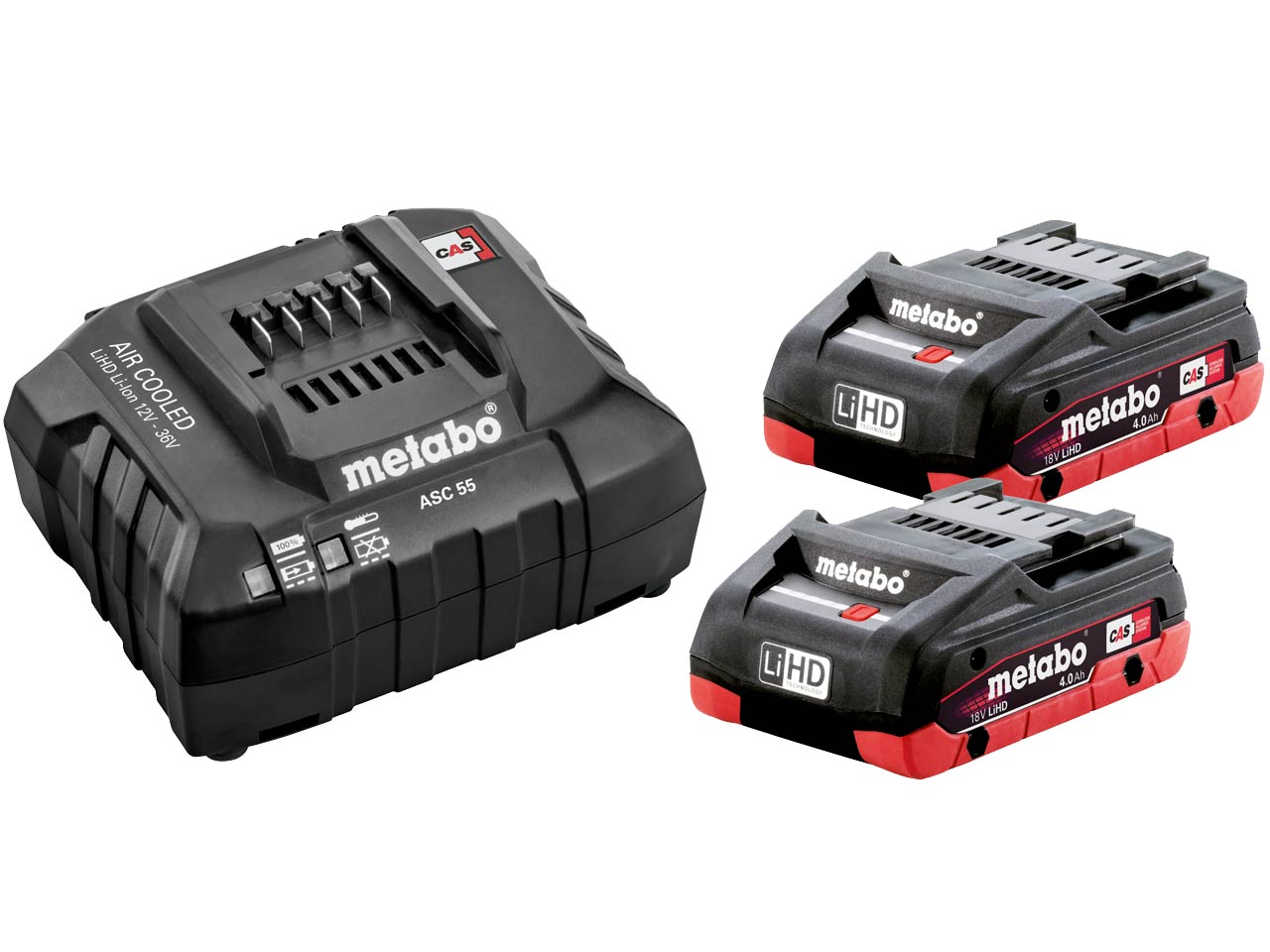 Metabo 685191380 Twin 18V 4.0Ah LiHD Battery and Charger Black Edition