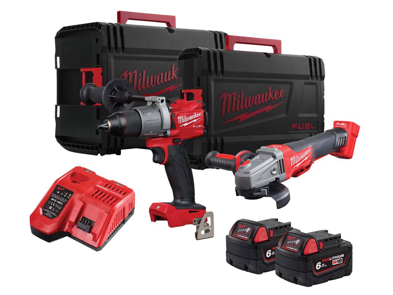 Milwaukee M18FPP2W2 M18 FUEL Twin Pack 18V 2 x 6.0Ah Li ion