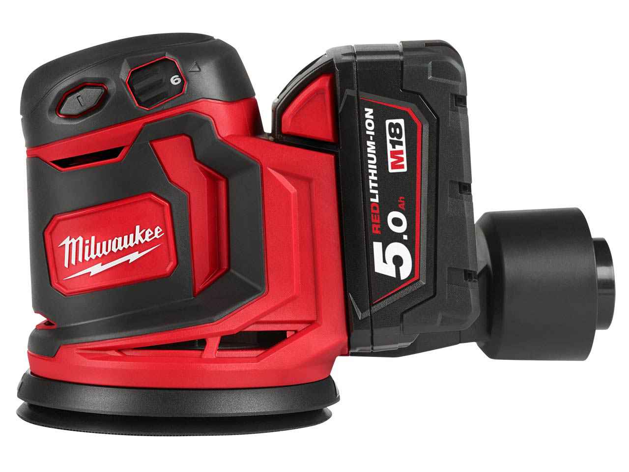 Milwaukee M18BOS125 502B 18v 2x5.0Ah Li ion Random Orbital Sander Kit