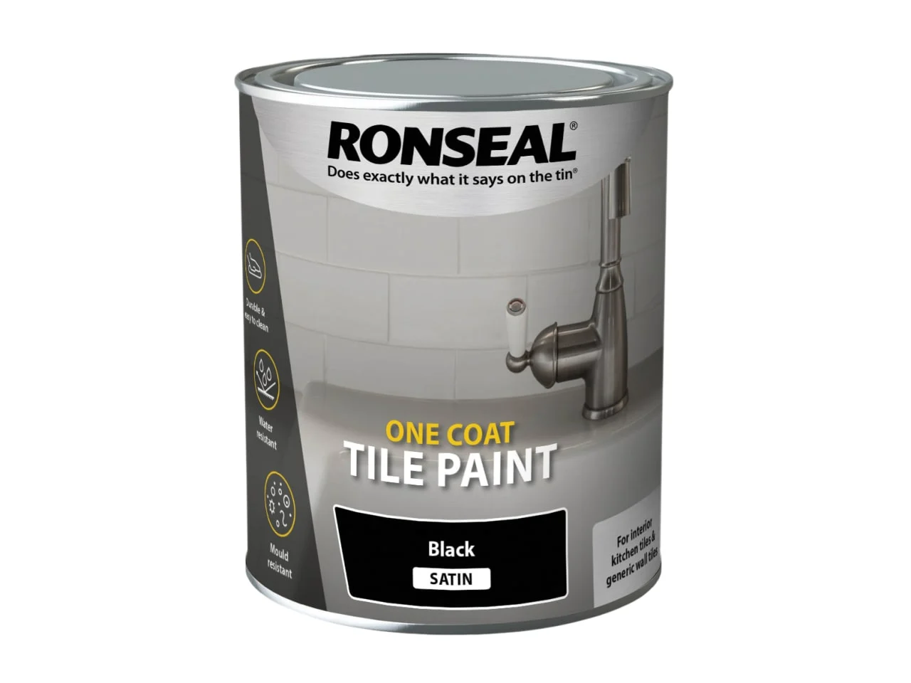 Ronseal Direct to Metal Paint Matt Black 250ml