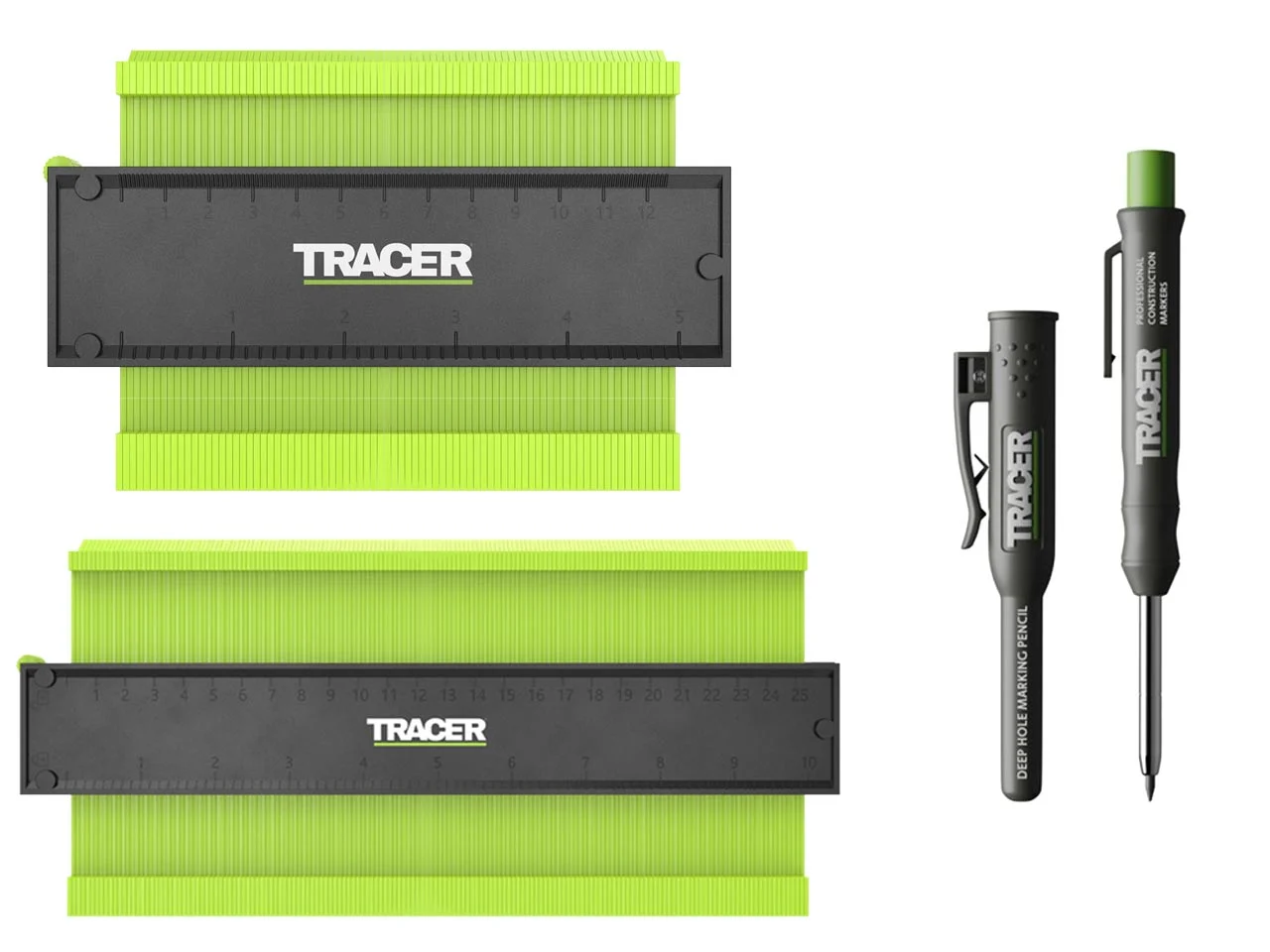 Tracer Tracer ACG3 3pc 250mm 130mm Contour Gauge Pencil Marking Set