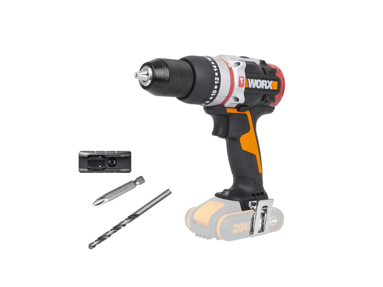 Worx WX354 20V 2x2Ah Cordless Brushless Impact Slammer Drill Kit