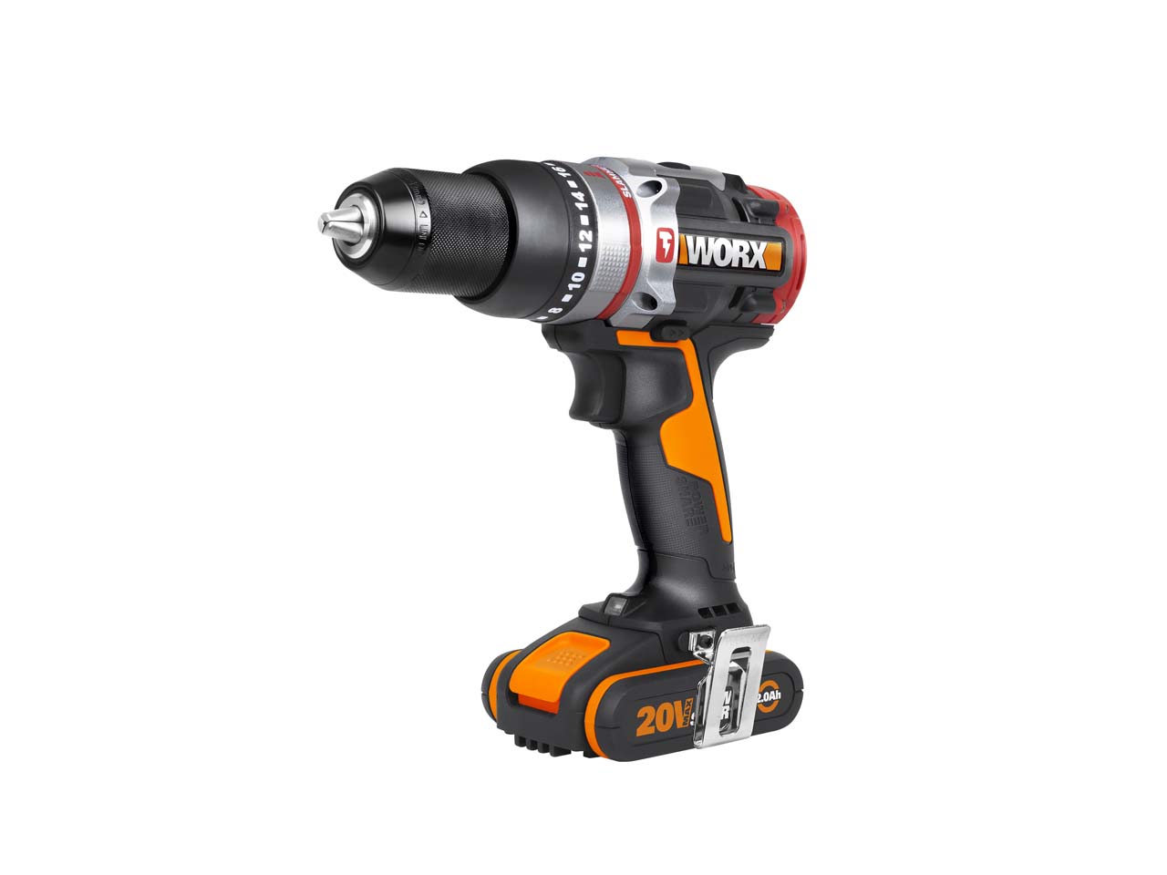 Worx WX354 20V 2x2Ah Cordless Brushless Impact Slammer Drill Kit