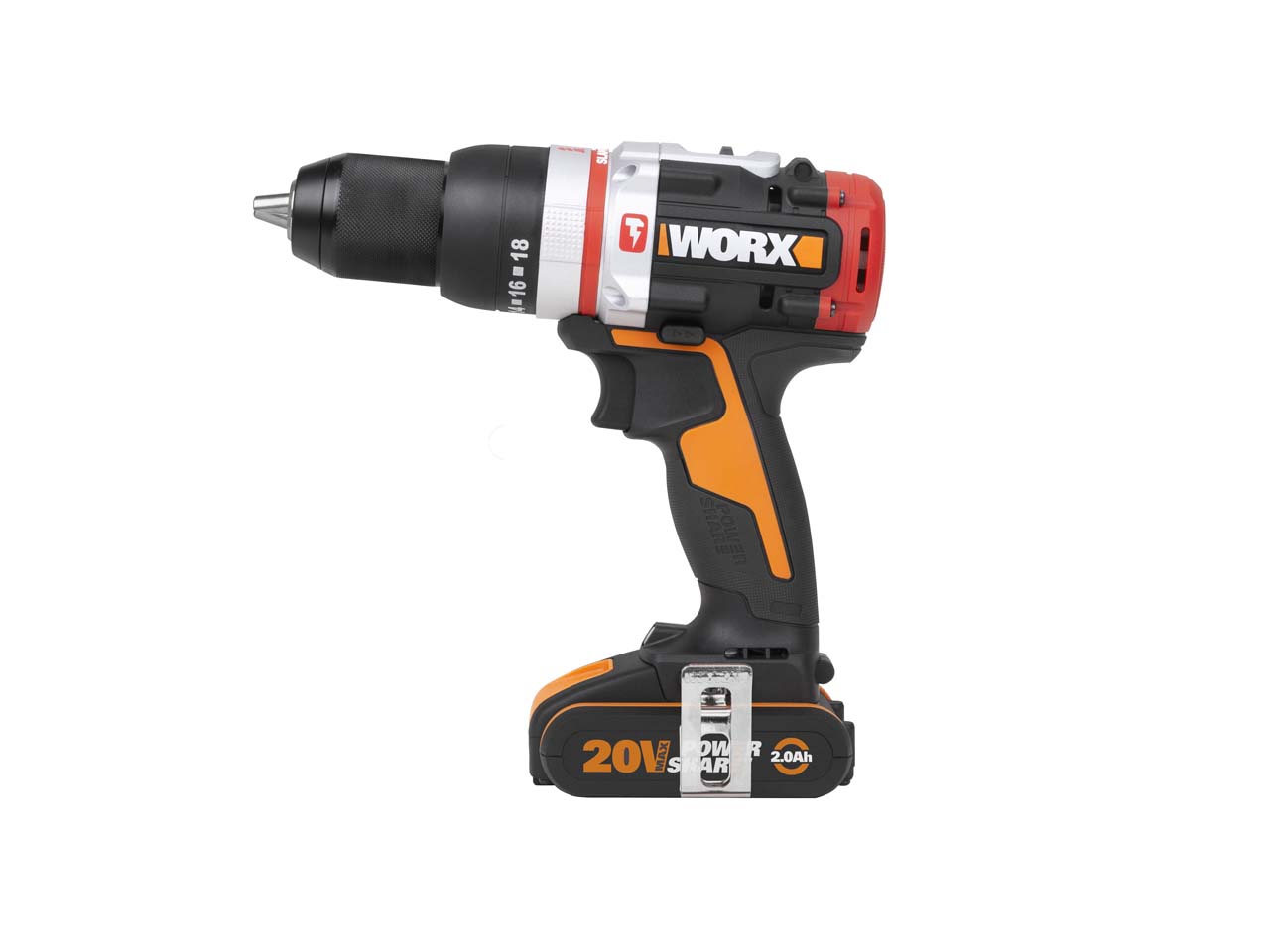 Worx WX354 20V 2x2Ah Cordless Brushless Impact Slammer Drill Kit